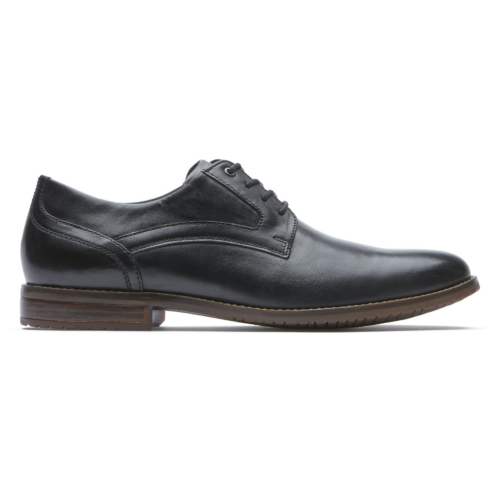 Rockport Mens Style Purpose 3 Plain Toe - Oxfords Black - OZF176548